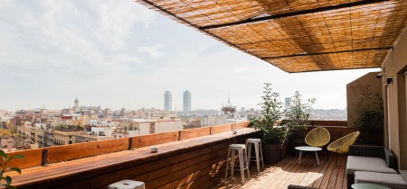 roofterrace wooden look with a stunning view