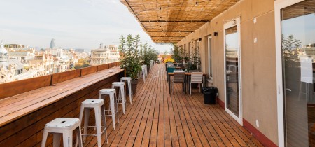 roofterrace with a great view over the city
