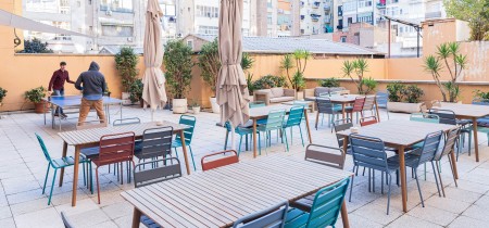 Roofterrace with tabletennis and lounging area