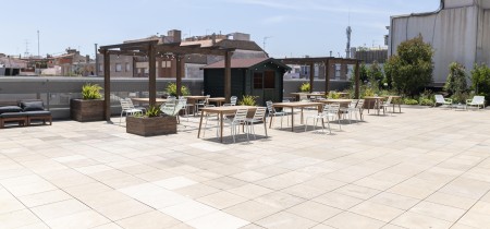 Trendy roof terrace