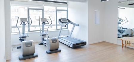 There is a gym in the office